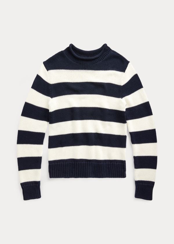 Ralph Lauren Striped Cotton-Blend Striktrøje Herre Danmark (IFDPA8036)